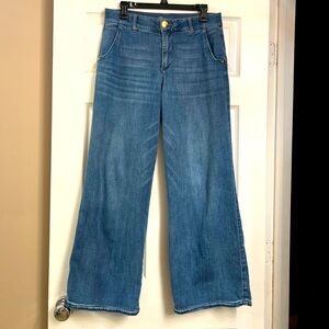 Classic Blue Wide-Leg Women Jeans,”Ab-Solution”